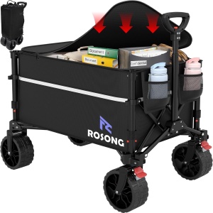 ROSONG Utility Wagon Cart with Cover for Grocery ro00888